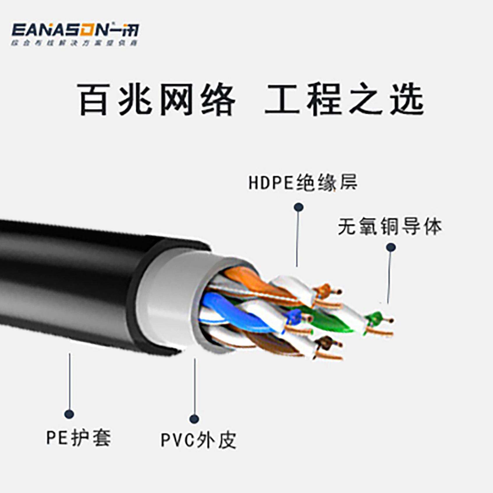 室外超五类室外防水电脑宽度网络线CAT5E 双绞网线
