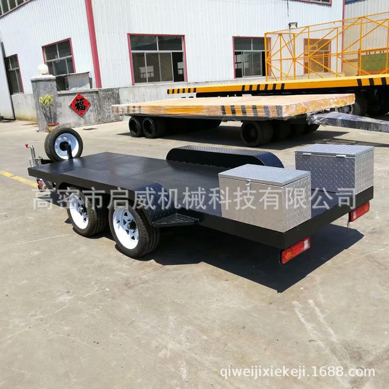 吨中置车桥出口型拖车挂车出口型低平板半挂车挖掘机运输半挂车