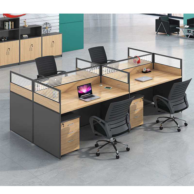 职员办公桌椅组合6人位办公室屏风单人4人隔断工作位家具电脑桌