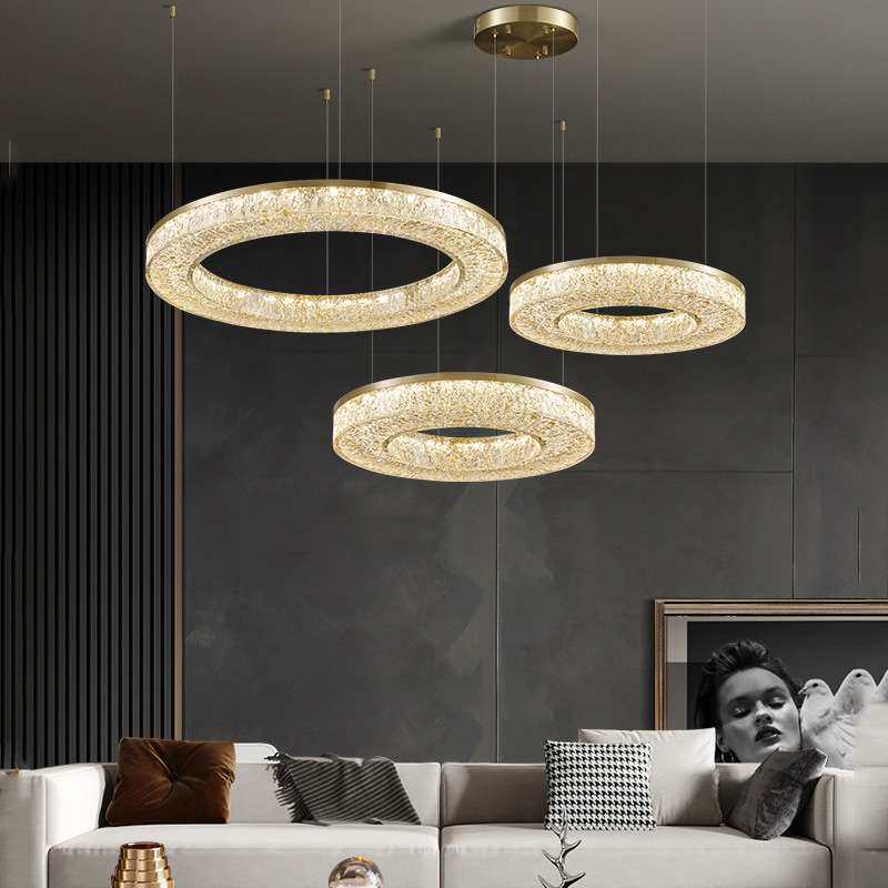 全铜轻奢客厅吊灯卧室餐厅led树脂铜吊灯轻奢后现代简约别墅吊灯