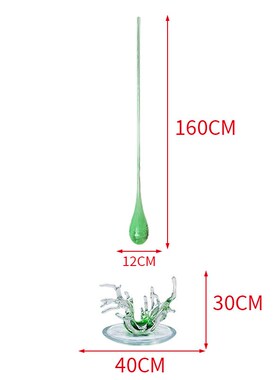 别墅酒店会所大堂透明o树脂水花雕塑摆件售楼处大厅天花板水滴吊