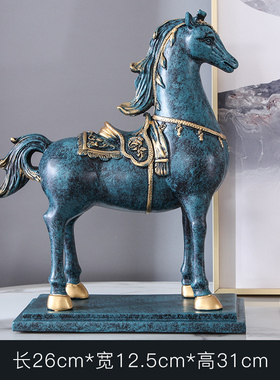 装饰品摆件马酒柜玄关客q厅创意招财办公室桌面中式工艺家居小摆