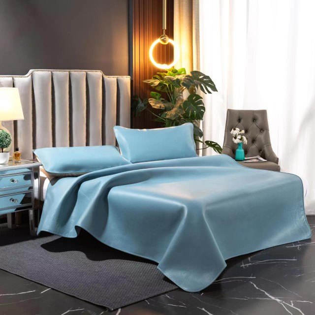 清水本色头层牛皮凉席整张1.8米床垫1.5米N水牛皮真皮纯彩软席硬