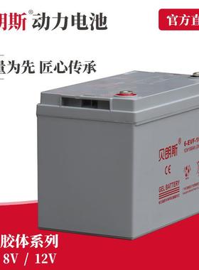 胶体免维护蓄电池6-EVF-100 电动汽车/托盘车/叉车电池12V100Ah