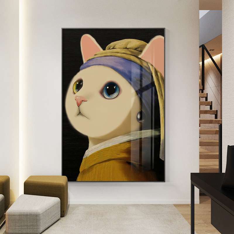 简约现代创意动物过道走廊壁画北欧客厅装饰画玄关卧室儿童房挂画图片