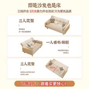 小户型休息区沙发床卧室不占地方出租房客厅2025新款布艺小沙发木