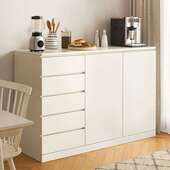 餐边柜现代简约柜子储物柜客厅靠墙奶油风边柜餐厅备餐斗柜茶水柜