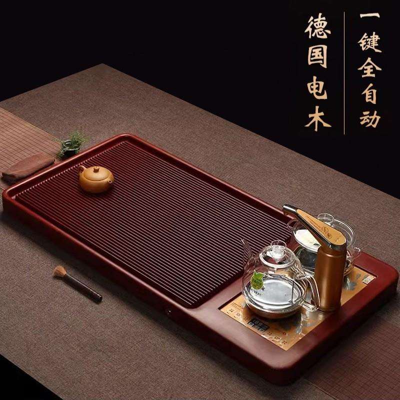 德国电木茶盘家用茶盘套装带电磁炉全自动一体泡茶具简约茶台大号