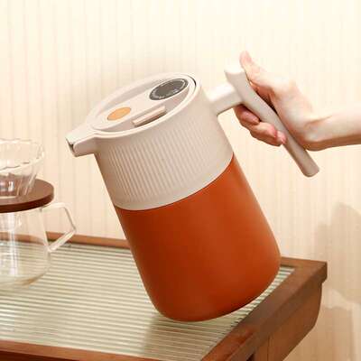 316不锈钢保温瓶办公便携咖啡壶家用温显保温壶 Insulated Bottle