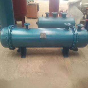 立式双纹管换热器汽水供暖螺纹管换热湍流换热机组 管壳式换热器