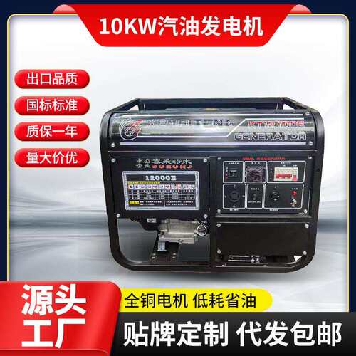 赛博汽油发电机10KW大功率工地工厂专用10千瓦发电机组电启动