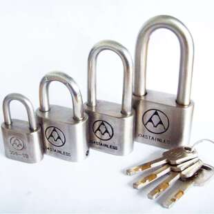 国标 SUS304不锈钢挂锁 真正的304不锈钢 30/40/50mm