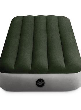 INTEX 64106 绿色单人植绒线拉空气床露营气垫床户外防潮垫气垫床