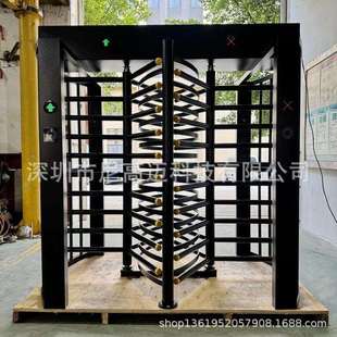 企业进出刷卡人脸识别门禁双通道双向旋转高闸不锈钢成品防尾随门