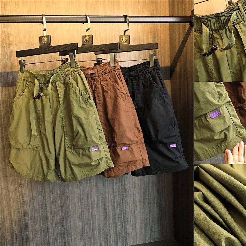 短裤男夏季新款机能大口袋卡扣腰带工装裤潮牌百搭透气宽松五分裤,男装,短裤,淘宝优惠券,粉丝福利购,淘宝优惠卷