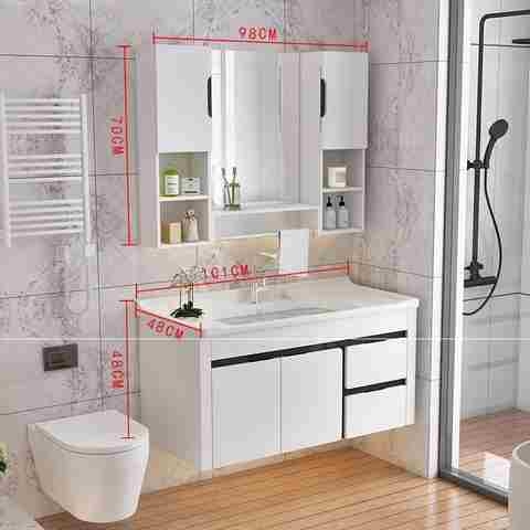 简约现代浴室柜组合卫生间洗漱台洗手池洗脸面盆厕所卫浴柜小户型