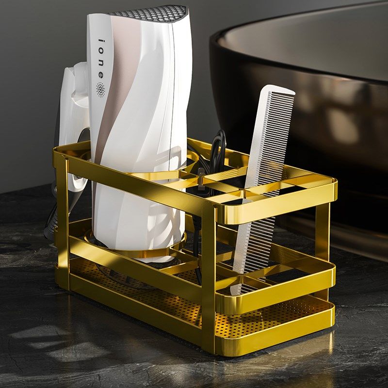 吹风机置物架免打孔桌面牙刷一体式收纳层架洗漱台分类放电吹风机,家庭/个人清洁工具,吹风机置物架,淘宝优惠券,粉丝福利购,淘宝优惠卷