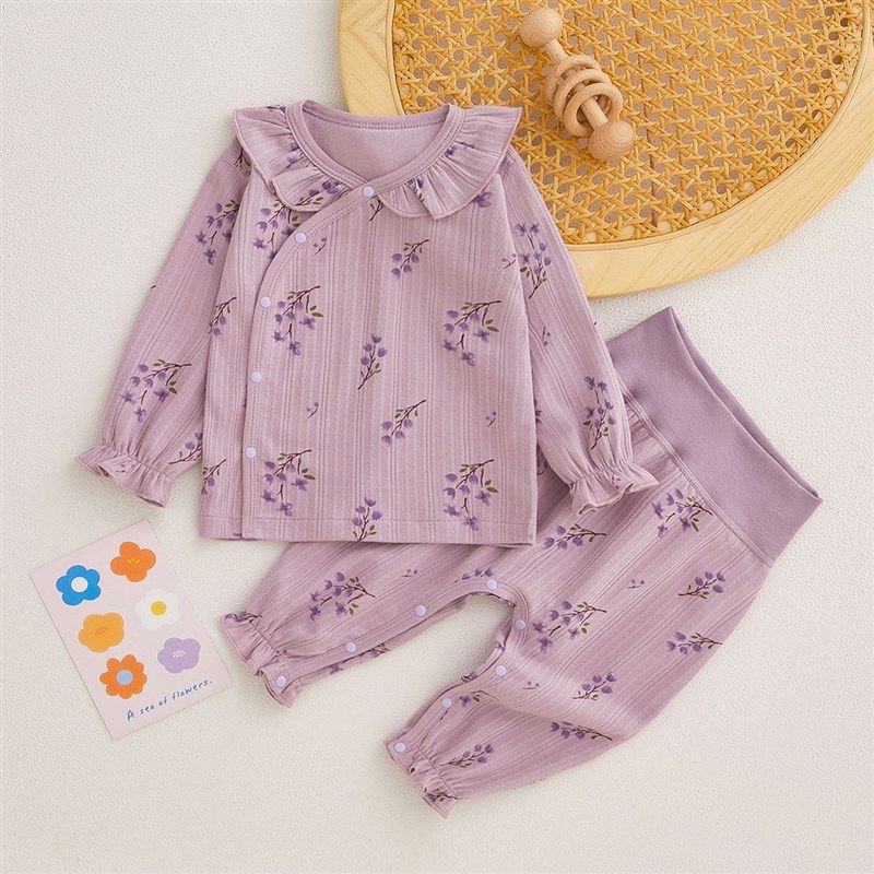 【裆部扣】婴儿秋衣秋裤内衣套装女宝宝春秋分体衣服洋气外出秋冬,童装/婴儿装/亲子装,内衣套装,淘宝优惠券,粉丝福利购,淘宝优惠卷