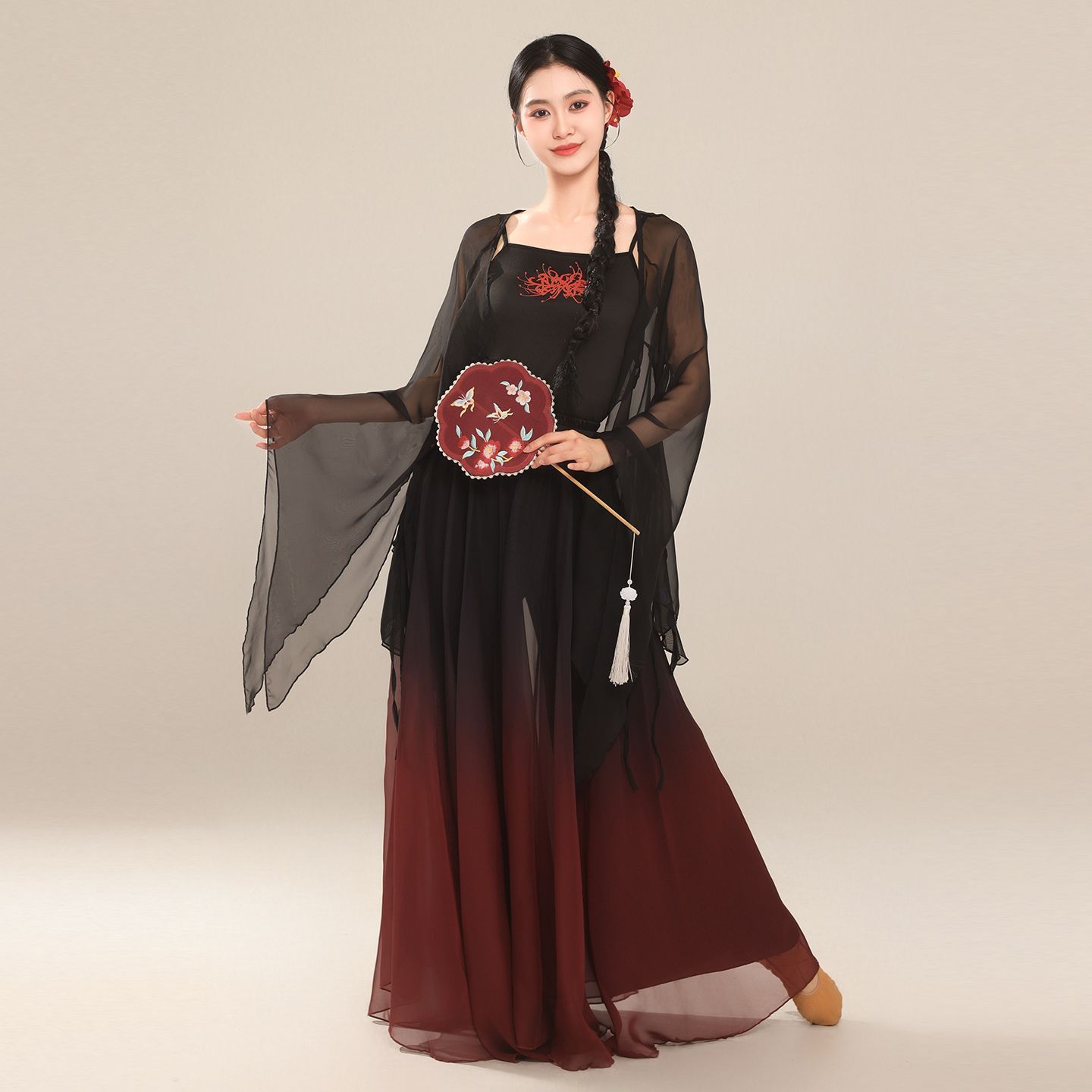 新款古典舞表演服装仙气飘逸纱衣