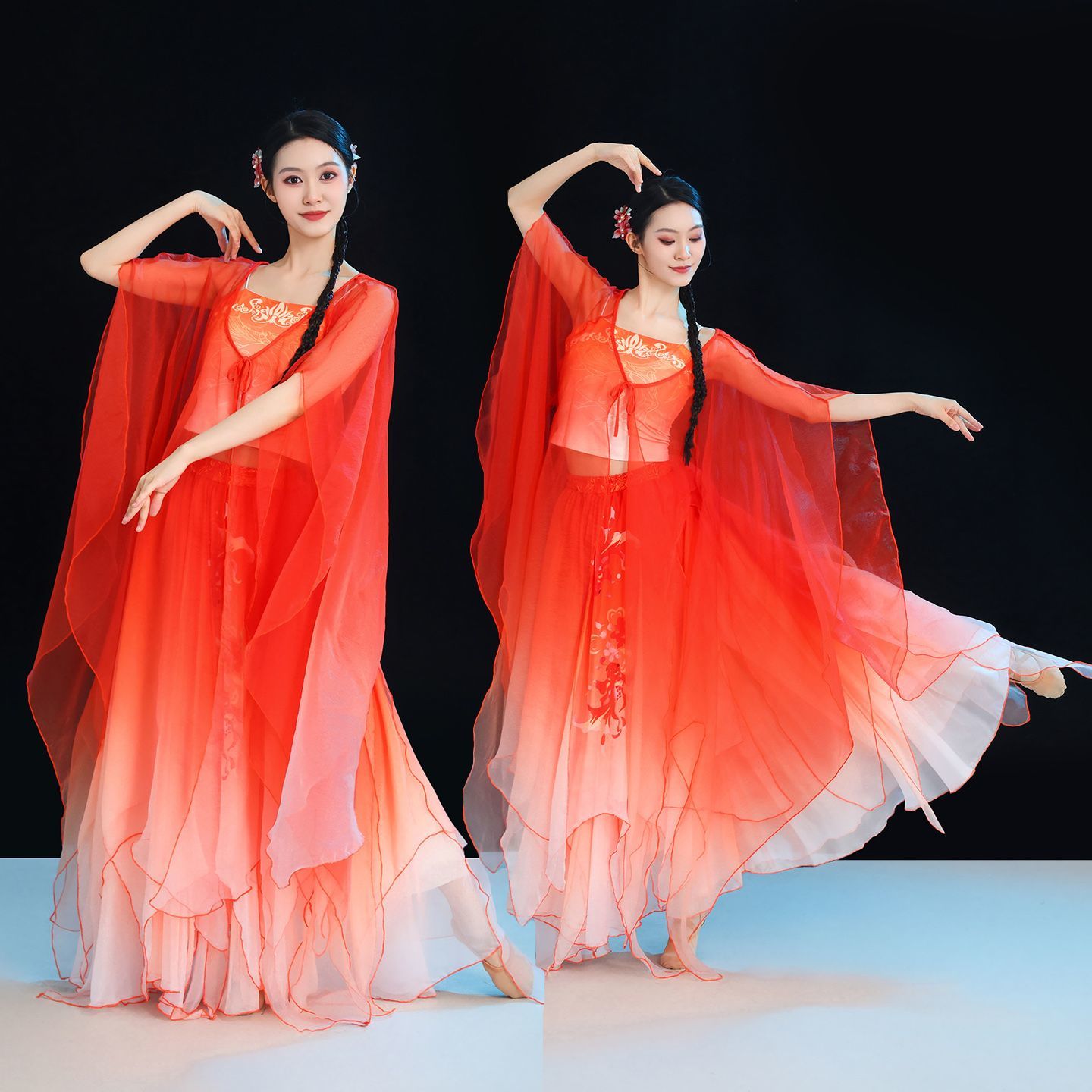 古典舞表演服古风仙气锦鲤舞蹈服