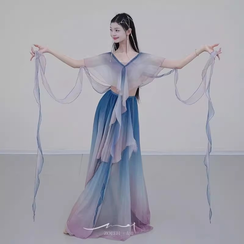 左音《幻蝶》古典舞表演服超仙气