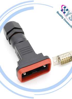 D-SUB黑色防水外壳 焊线式 DB9防水等级接头