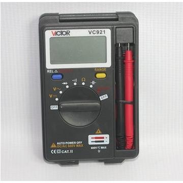 胜利仪器 卡片万用表 VC921 袖珍口袋式数字万用表 自动量程