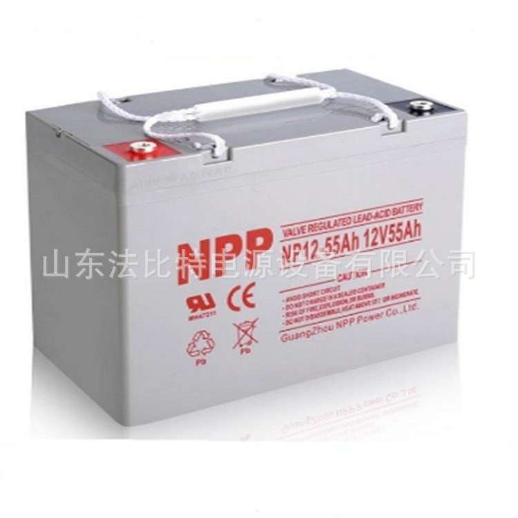 NPP铅酸蓄电池NP12-55Ah耐普12V55Ah质保3年 工业电池 通信设备