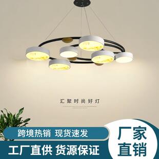 北欧现代简约吊线灯客厅主灯餐厅吧台书房升降灯创意氛围感中古灯