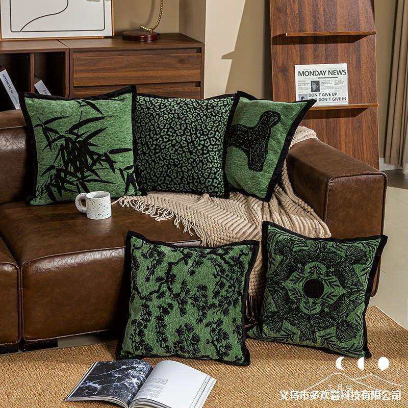 新中式沙发抱枕雪尼尔卧室床头靠垫民宿样板房客厅沙发靠垫抱枕套,鲜花速递/花卉仿真/绿植园艺,割草机/草坪机,淘宝优惠券,粉丝福利购,淘宝优惠卷