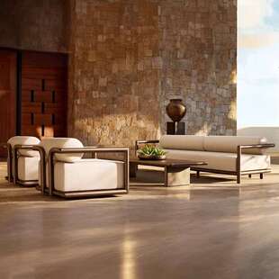 RH高端沙发铝制防水防晒沙发北欧户外花园酒店露台别墅庭院设计款