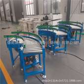 90度环形转弯机传送带180度物流分拣快递生产流水线滚筒输送机