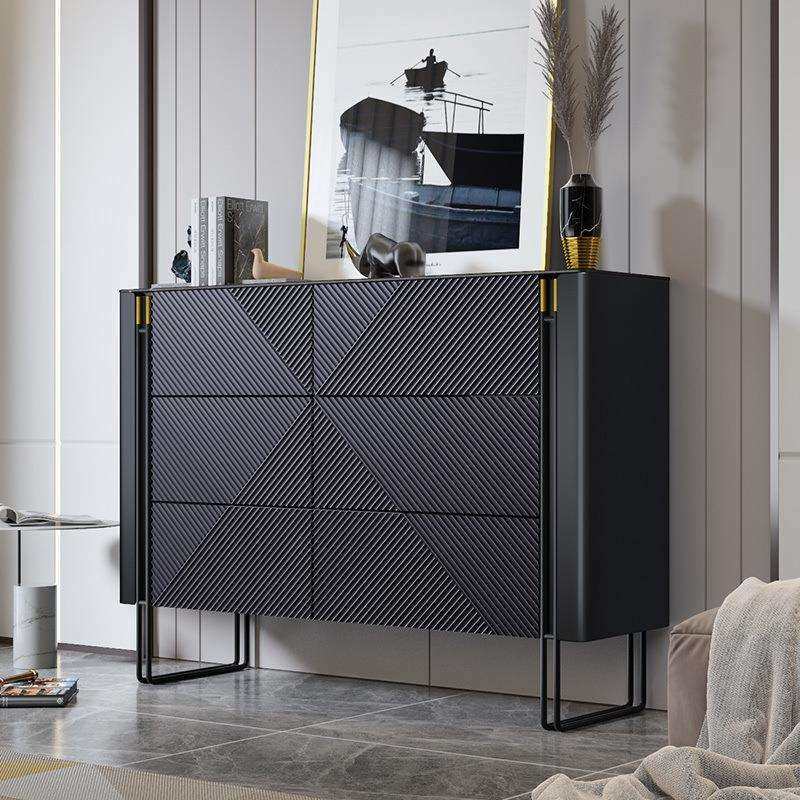 意式极简轻奢六斗柜黑色客厅设计师岩板储物玄关柜卧室六抽收纳柜,电子元器件市场,其它元器件,淘宝优惠券,粉丝福利购,淘宝优惠卷