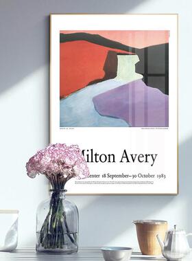 北欧Milton Avery现代简约抽象装饰画书房卧室玄关小众艺术画挂画