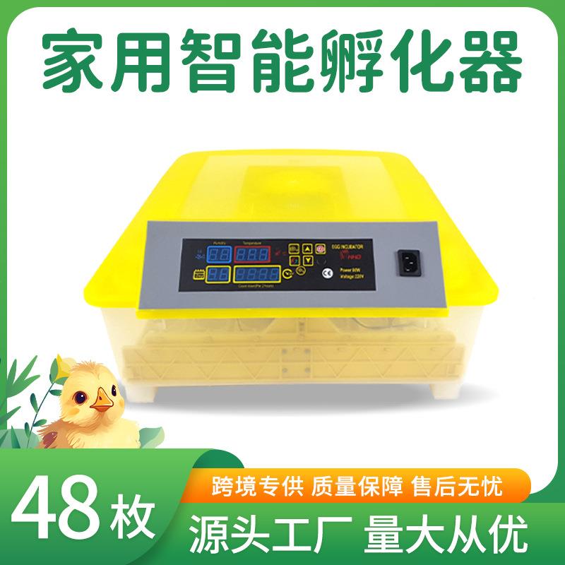 跨境HHD48枚鸡鸭鹅鹌鹑鸟迷你小型家用全自动智能控温出雏孵蛋器