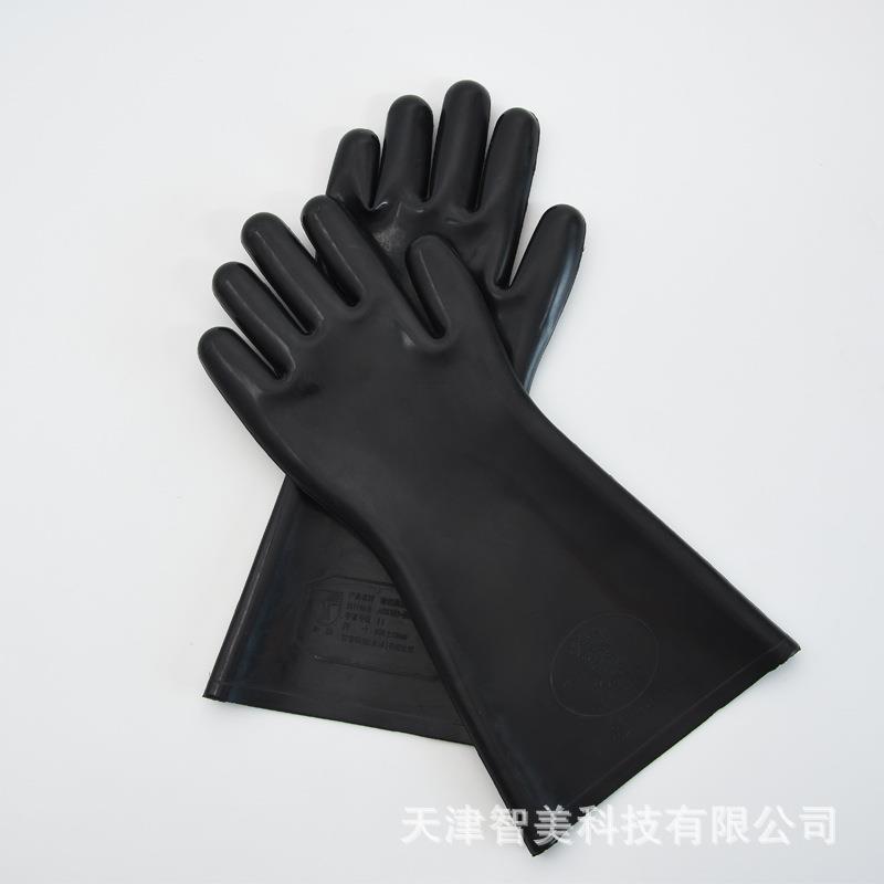 丁腈橡胶手套黑色加厚防水耐油防护手套劳保防护耐磨化工手套