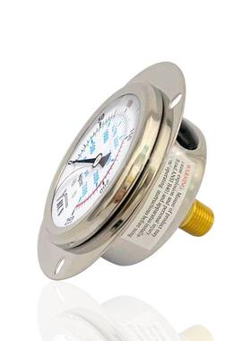 供YRUN不锈钢压力表轴向带前边崁入式埋入式法兰式YBN63ZT 250kg