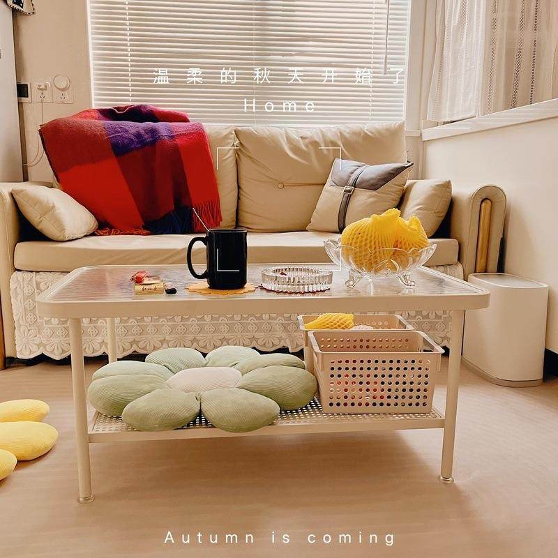 日式玻璃茶几小户型简约轻奢客厅卧室长方形双层收纳置物小桌子,鲜花速递/花卉仿真/绿植园艺,割草机/草坪机,淘宝优惠券,粉丝福利购,淘宝优惠卷