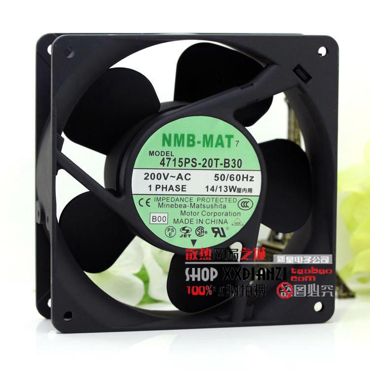 NMB-MAT 4715PS-20T-B30 200V 14/13W 12038 适用220V 铝框风扇
