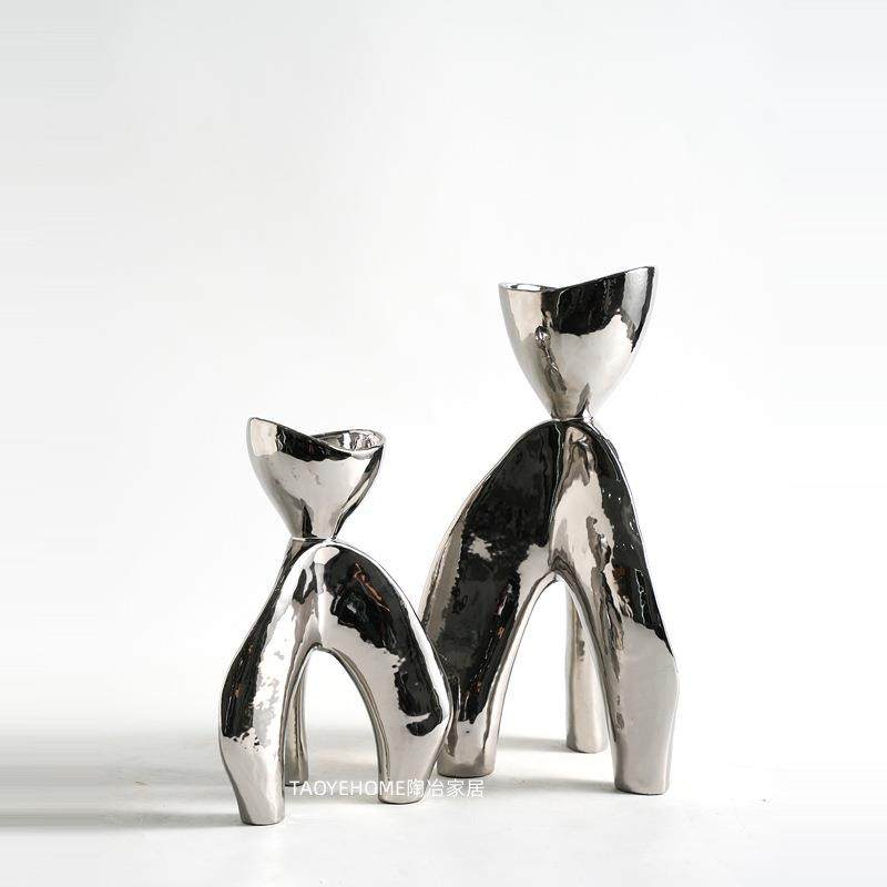 轻奢简约三脚陶瓷抽象摆件客厅样板房售楼处亮白色软装桌面装饰品,鲜花速递/花卉仿真/绿植园艺,割草机/草坪机,淘宝优惠券,粉丝福利购,淘宝优惠卷