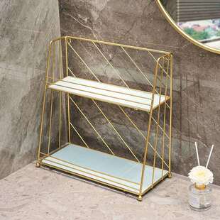 卫生间洗手洗漱台面置物架浴室厕所桌面梳化妆用品收纳架子盒轻奢