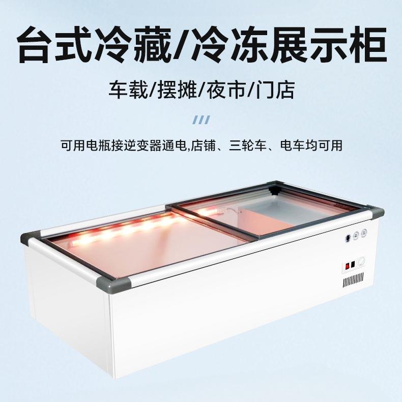 冰柜摆摊冰箱台式展示商用小型保鲜冷藏冷冻三轮车载移动烧烤炸串