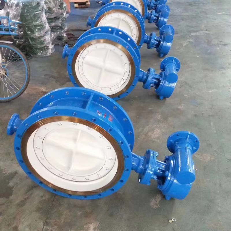 法兰蝶阀D341H-n16铸钢硬密封涡轮对夹蝶阀软密封蝶阀DN100