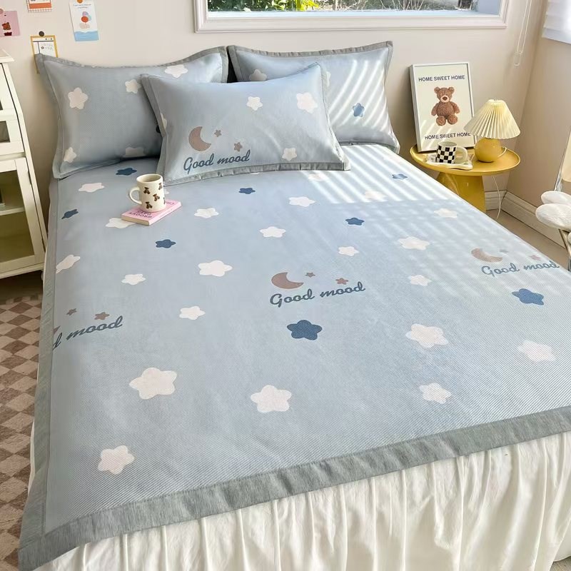 【君姐专享】海亿优品数码N印花冰藤席三件套