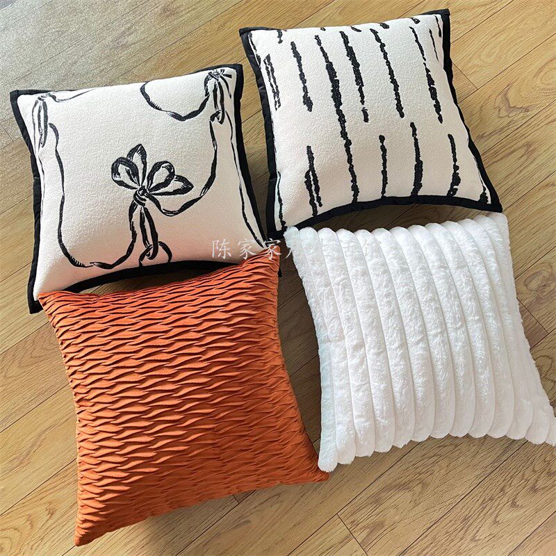 新款正方形抱枕简约北欧抱枕套客厅沙发靠枕N床头抽象腰枕靠垫含