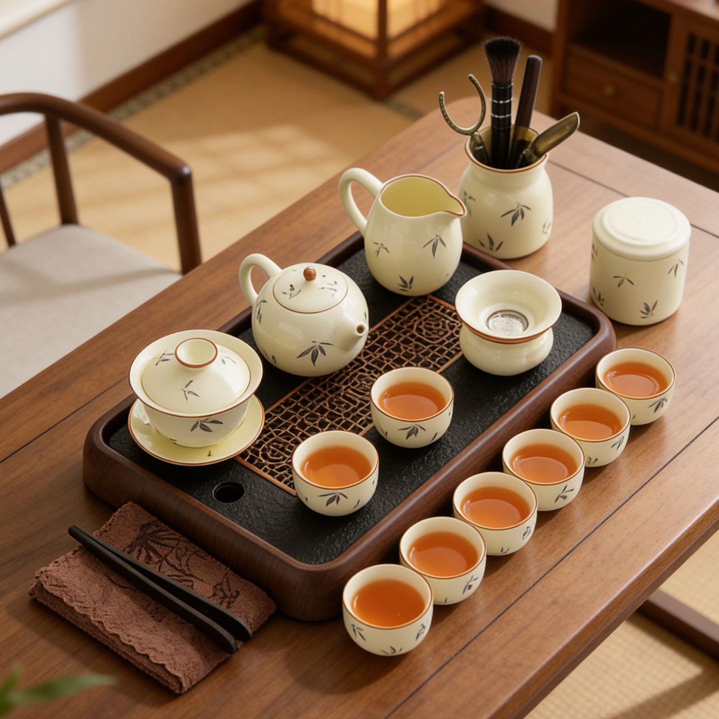 2026新款整套功夫茶具套装家用会客陶瓷泡茶壶茶杯轻奢高档泡茶器