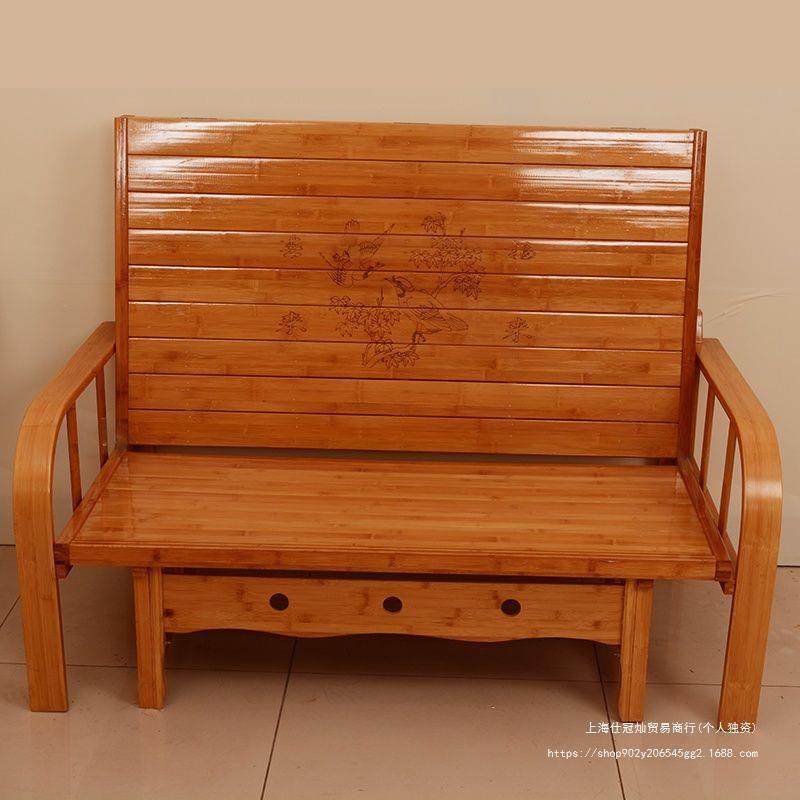 竹床简易折叠床沙发两用单人家用双人多功能办公室午休小户经济型,住宅家具,折叠床,淘宝优惠券,粉丝福利购,淘宝优惠卷