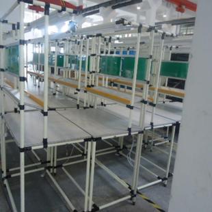 防静电精益管工作台精益管周转车精益管货架无尘车间线棒工作台