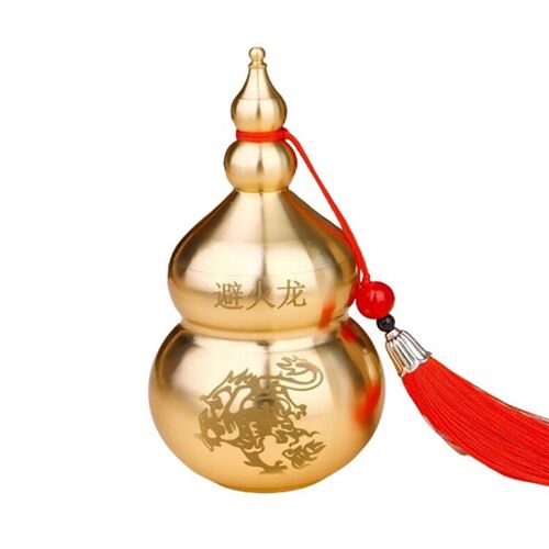 黄铜避火龙葫芦瓶厨房在西北角摆件乾位火烧天门纳财摆件化解男主