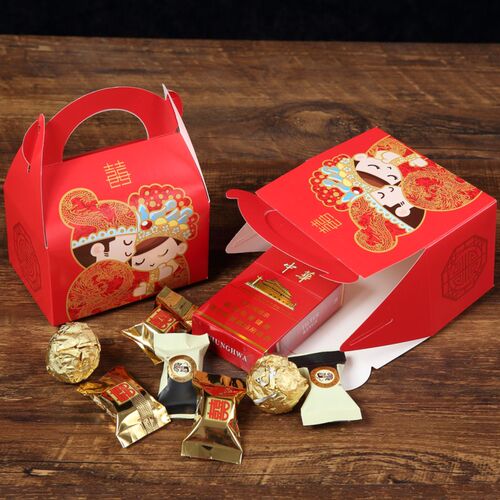 中式结婚喜糖盒子 中国风婚礼喜品婚庆用品回礼喜糖果盒装伴手礼